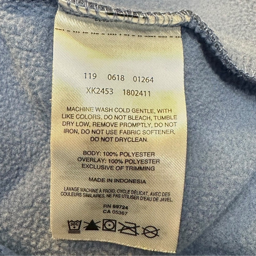 Columbia Womens Quarter Zip Pullover Blue Long Sleeve Fleece Lined Top Size L - Picture 10 of 12